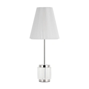 Gear-shaped solid crystal glass art slim bedside lamp